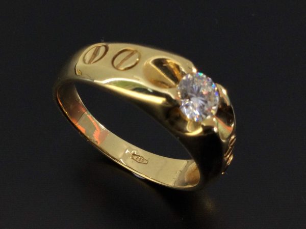 Anillo Oro 18k Con Diamante
