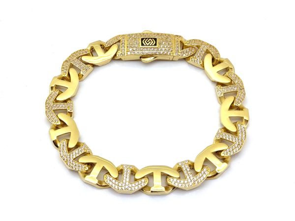 Pulsera Oro 18k Con Circonita - Imagen 3