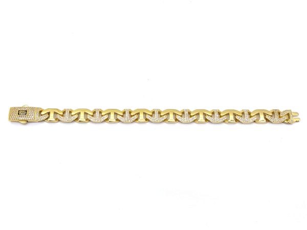 Pulsera Oro 18k Con Circonita