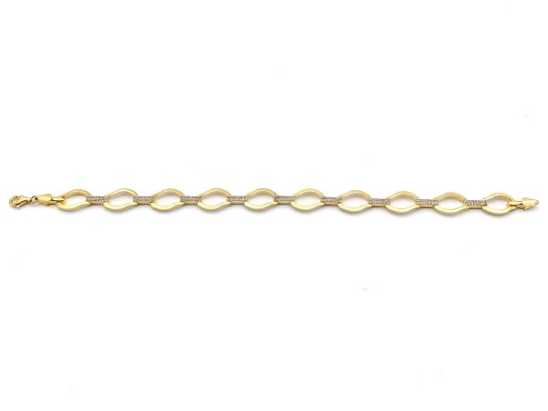 Pulsera Oro 18k Con Circonita