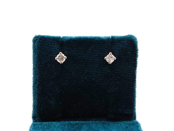 Pendientes Oro 18k Con Diamante - Imagen 3