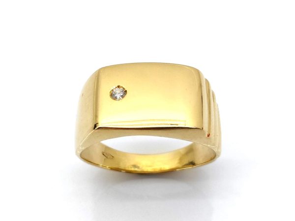 Sello Oro 18k Con Circonita - Imagen 3
