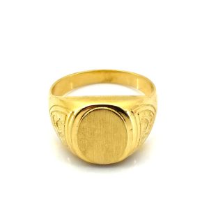 Sello Oro 18k Con Onix,Circonita