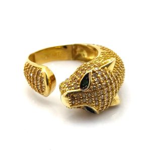 Anillo Oro 18k Con Circonita,Esmeralda