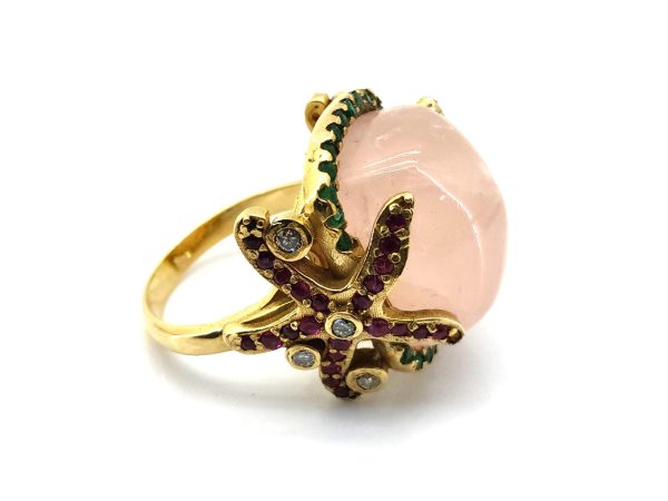 Sortija Oro 18k Con Diamante,Esmeralda,