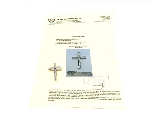 Crucifijo Oro 18k Con Diamante - Imagen 2