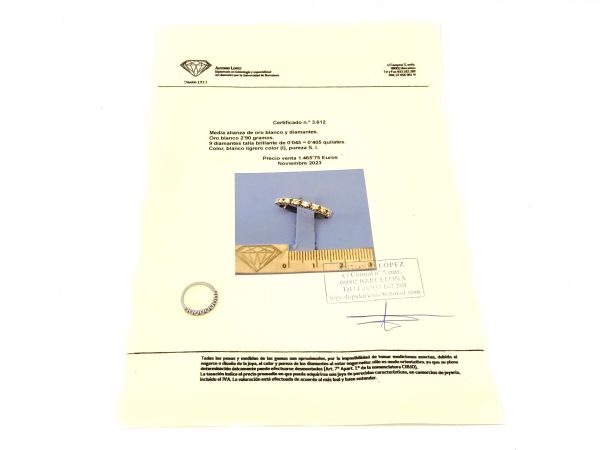 Alianza Oro 18k Con Diamante - Imagen 2