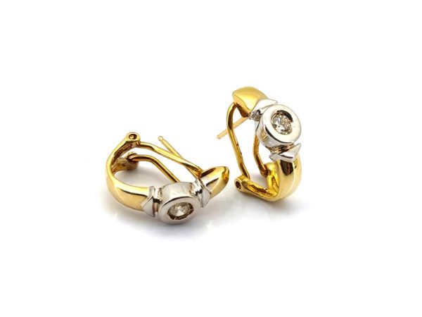 Pendientes Oro 18k Con Diamante - Imagen 2