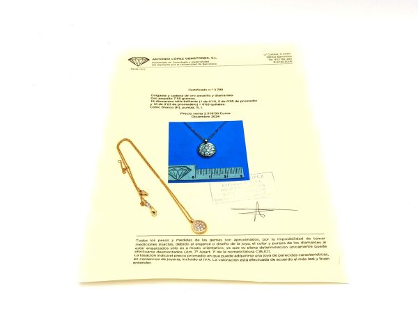 Cadena Oro 18k Con Diamante - Imagen 2