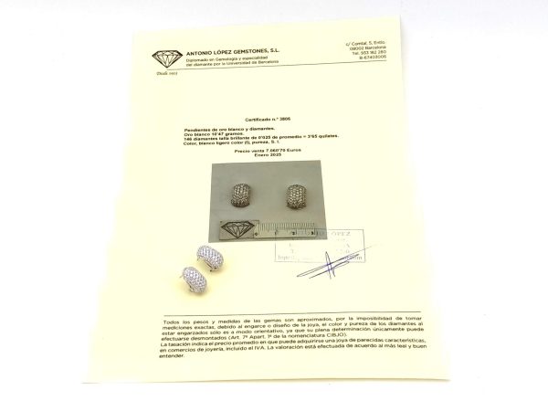Pendientes Oro 18k Con Diamante - Imagen 5