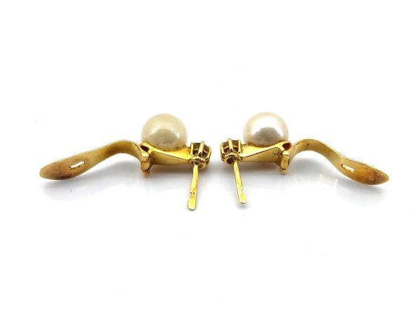 Pendientes Oro 18k Con Diamante,Perla - Imagen 4