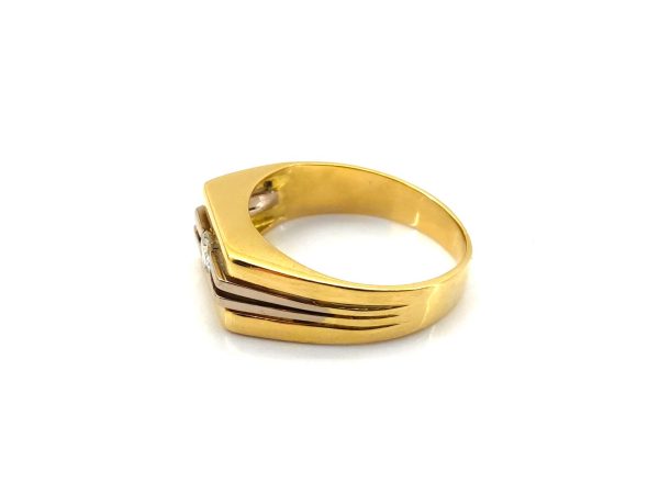 Anillo Oro 18k Con Diamante