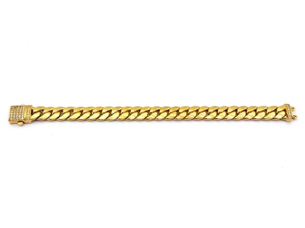 Pulsera Oro 18k Con Circonita