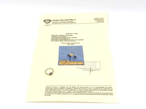 Sortija Oro 18k Con Diamante - Imagen 2
