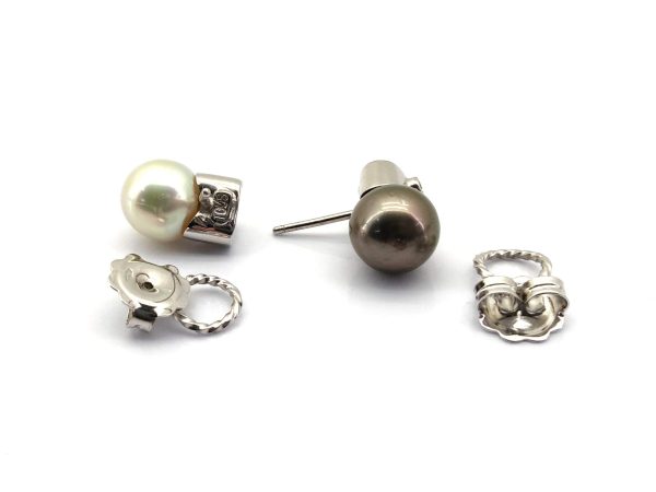 Pendientes Oro 18k Con Diamante,Perla - Imagen 3