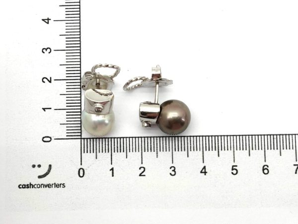 Pendientes Oro 18k Con Diamante,Perla - Imagen 4